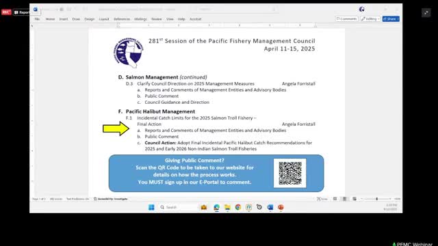 Council keeps 2025 incidental halibut limits for salmon troll fishery; SAS recommended status quo