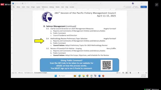 Council sends Sacramento River work group measures to methodology review, asks staff for roadmap before applying changes