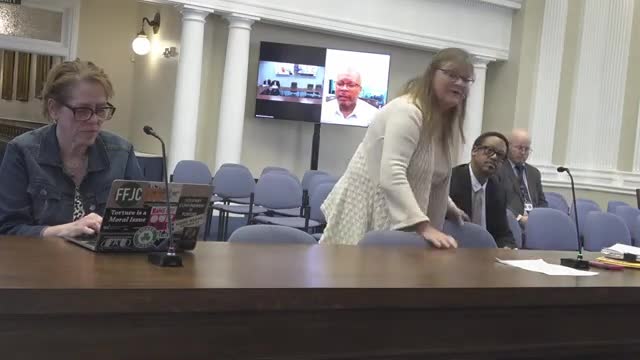 Jody Hocking addresses board on prison accountability and conflict of interest