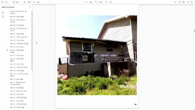 Calcasieu Parish Council condemns multiple properties and establishes Fair Housing Month