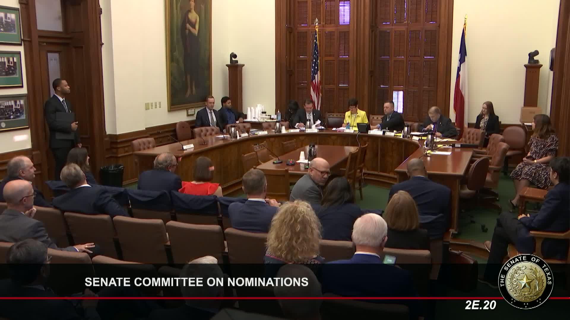 Senate nominations committee reports March 31 slate and hears introductions for seven additional nominees