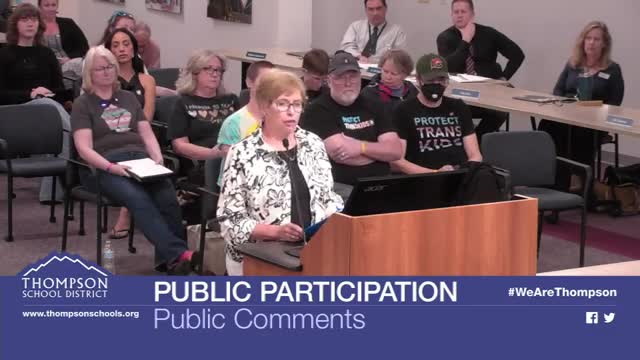 PFLAG Fort Collins Board Member confronts misinformation at school board meeting