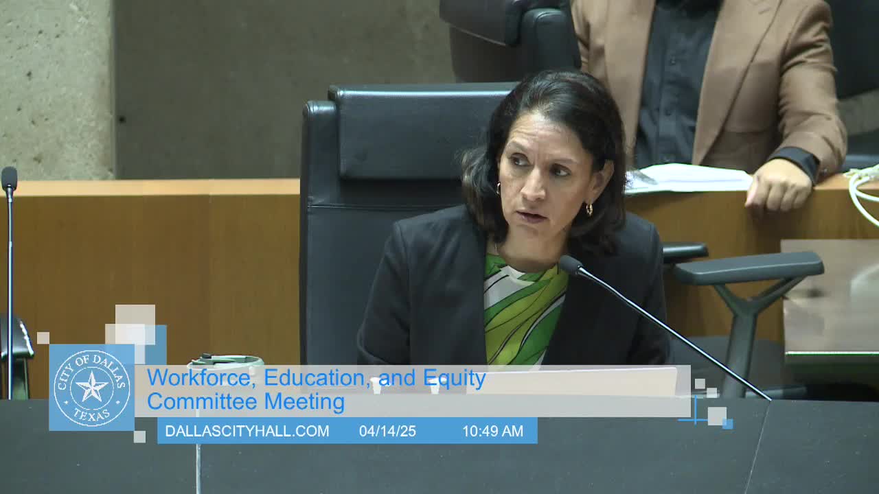 City staff brief committee on CDBG childcare subsidies and WIC Lake June clinic renewal