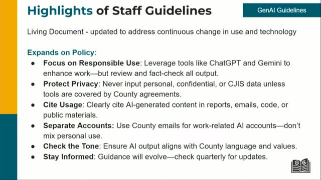 Baltimore County reviews generative AI usage policies and staff training protocols