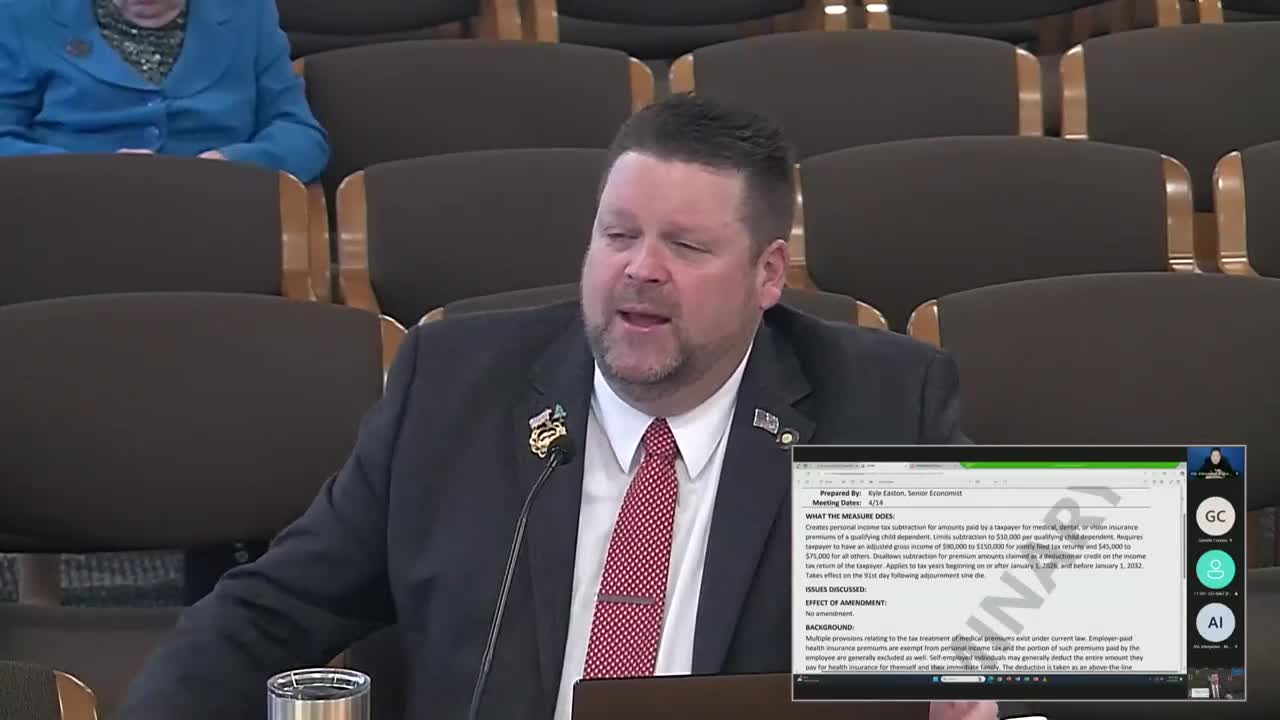Oregon Senate reviews proposed tax credits for middle-income children's healthcare