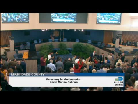 Miami Dade honors Kevin Marino Cabrera at swearing-in as US Ambassador to Panama