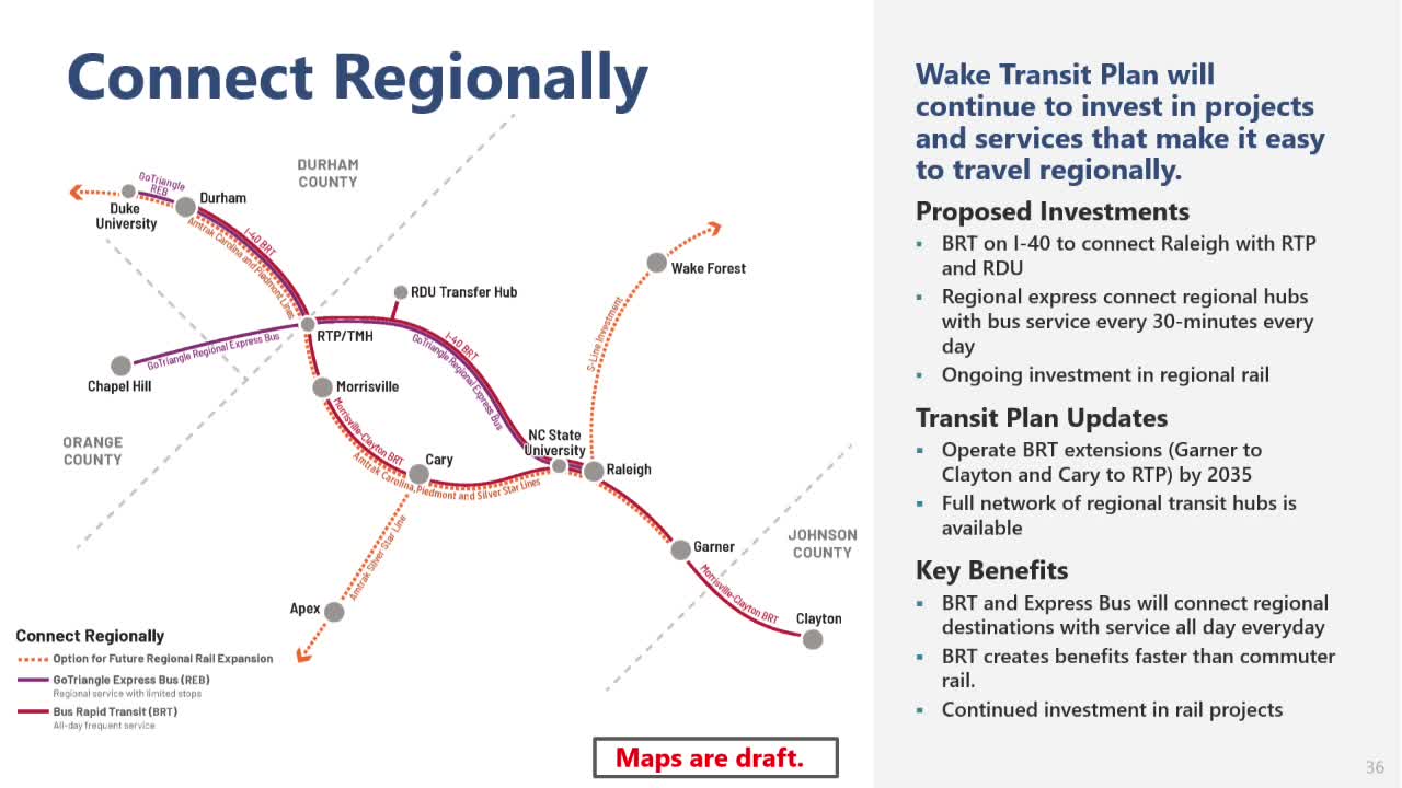 Wake Transit presents 10-year plan for bus network and community connectivity improvements