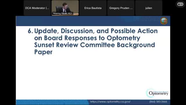 California Board discusses telehealth optometry and enforcement challenges for online optical businesses