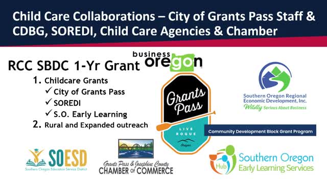Grants Pass City Council promotes child care and downtown revitalization initiatives