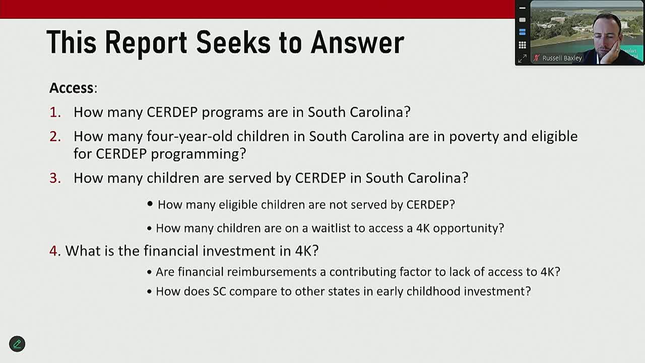 South Carolina reviews startup preschool eligibility and funding impact on childhood education