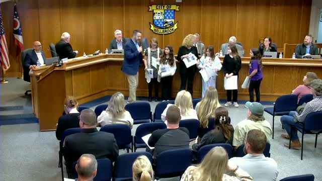 Fourth graders present local government project to Bellbrook Council