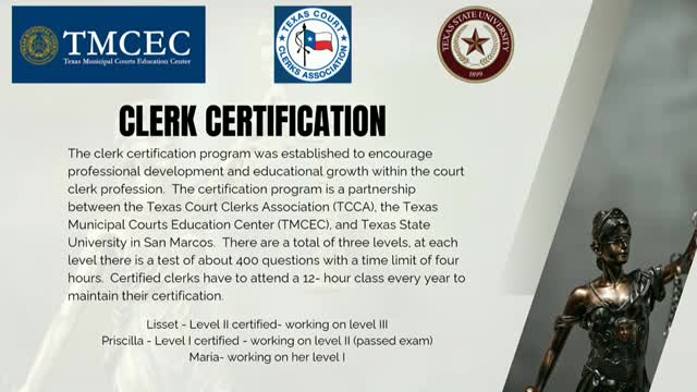 Texas Clerk's Association launches certification program for court clerks