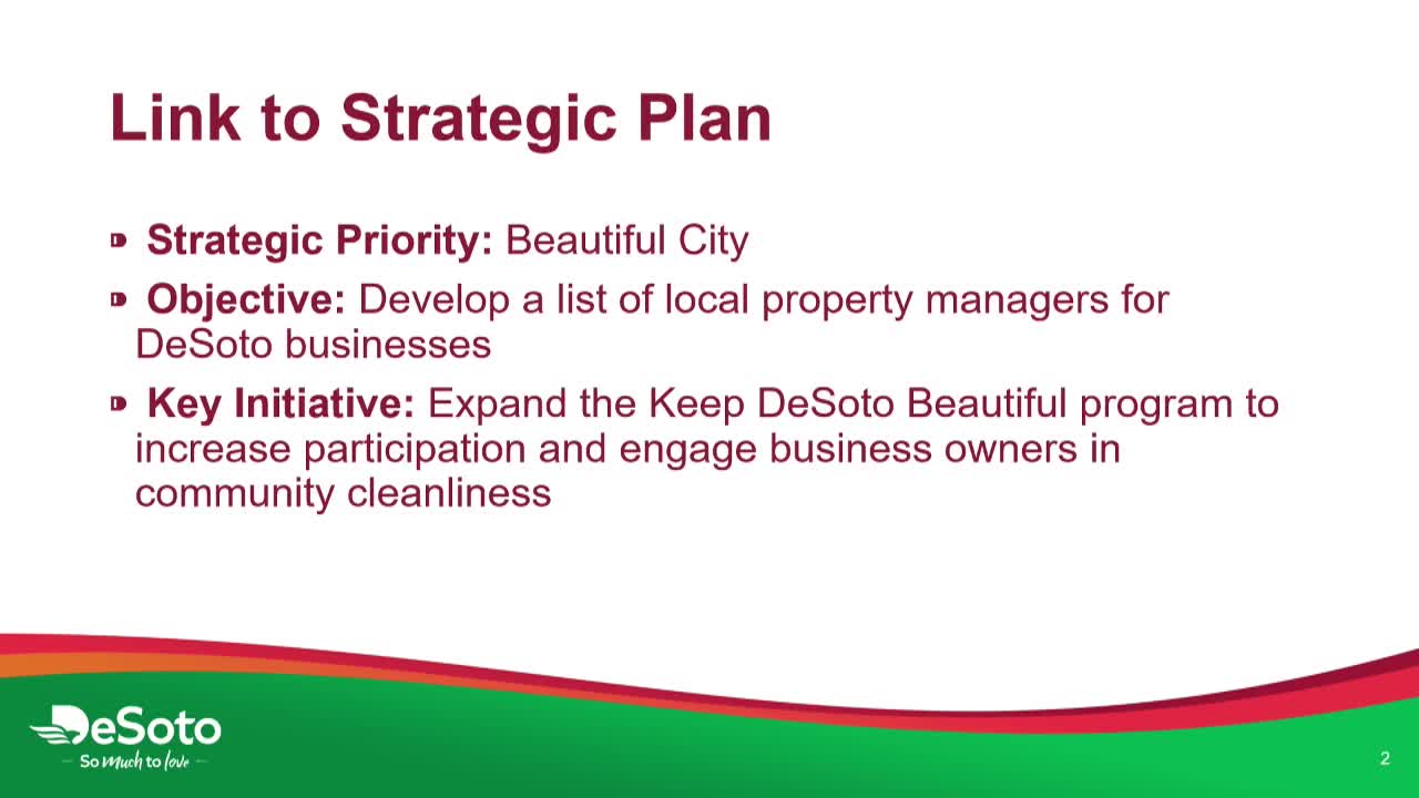 DeSoto City Council advances community initiatives for business engagement and crime prevention