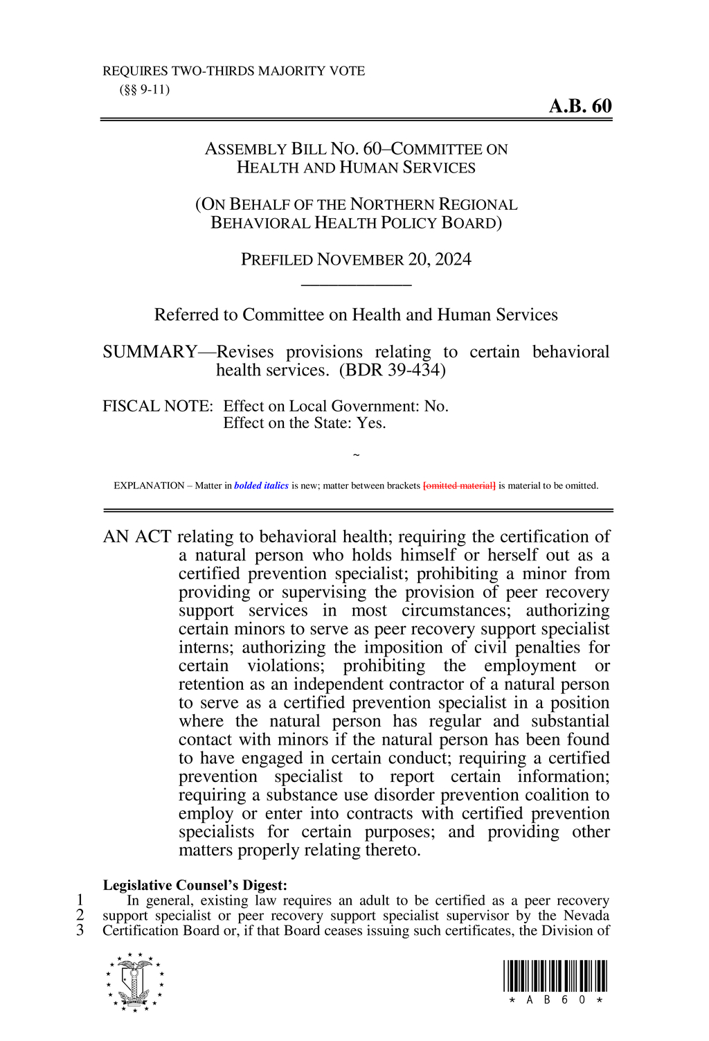 Nevada mandates reporting duties for child welfare in new legislation