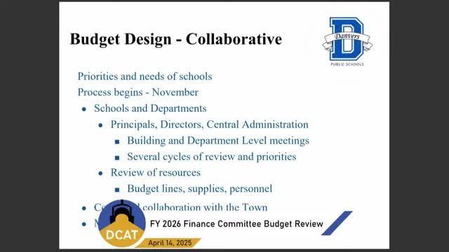 Danvers School Leaders outline budget strategy and special education improvements
