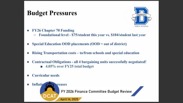 Danvers district targets special education costs with new transportation measures and budgeting strategies
