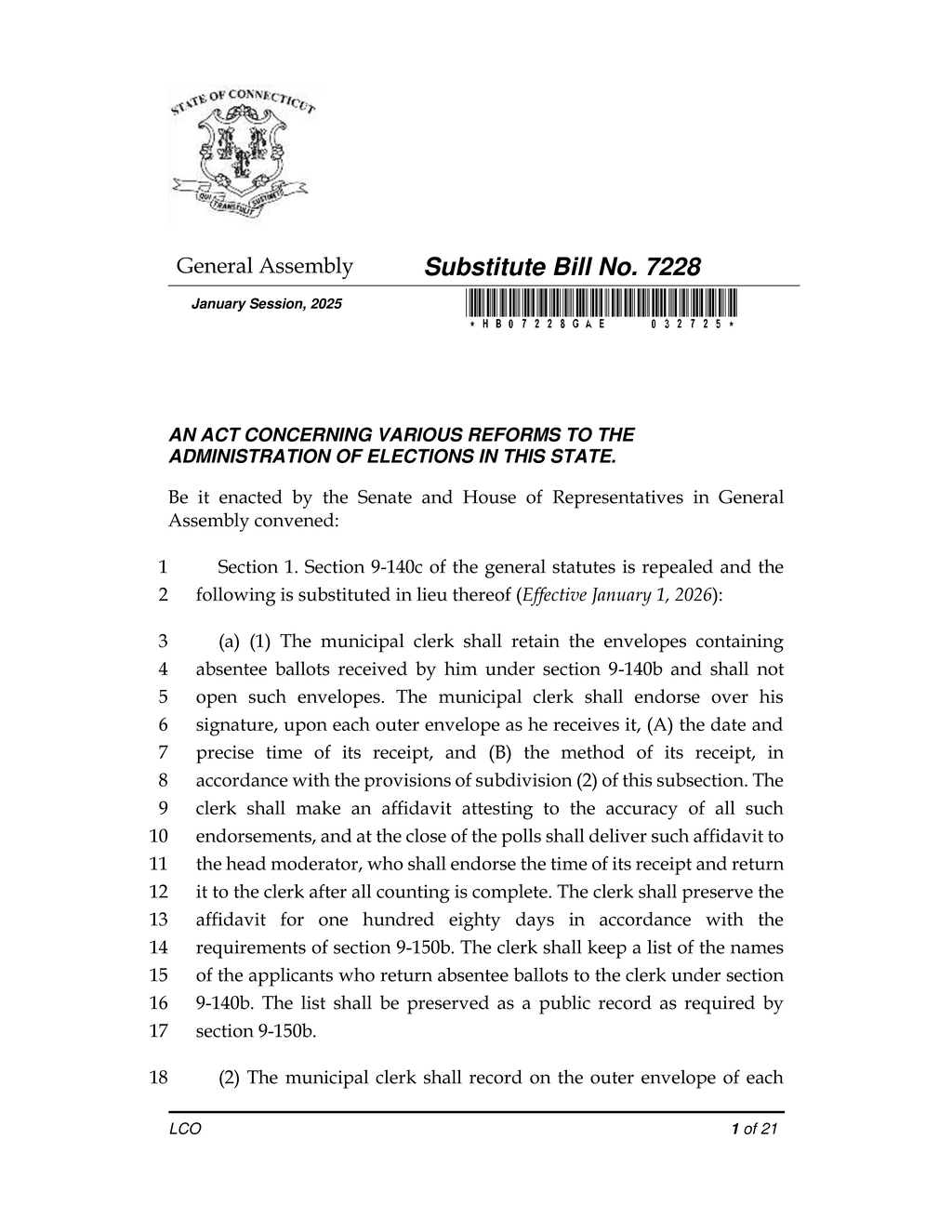 Connecticut changes petition form rules for municipal candidacies beginning January 2026