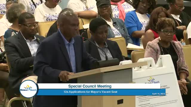 Riviera Beach mayoral candidates outline visions for the city at council meeting