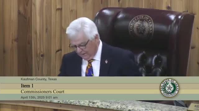 Votes at a glance: Kaufman County commissioners approve routine agenda items, contracts and permits