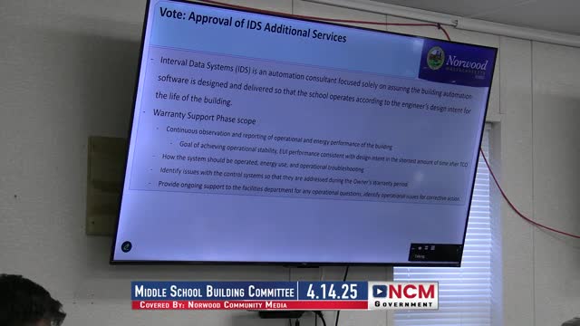 Committee extends building‑automation monitoring services through 2027 to support warranty-phase optimization