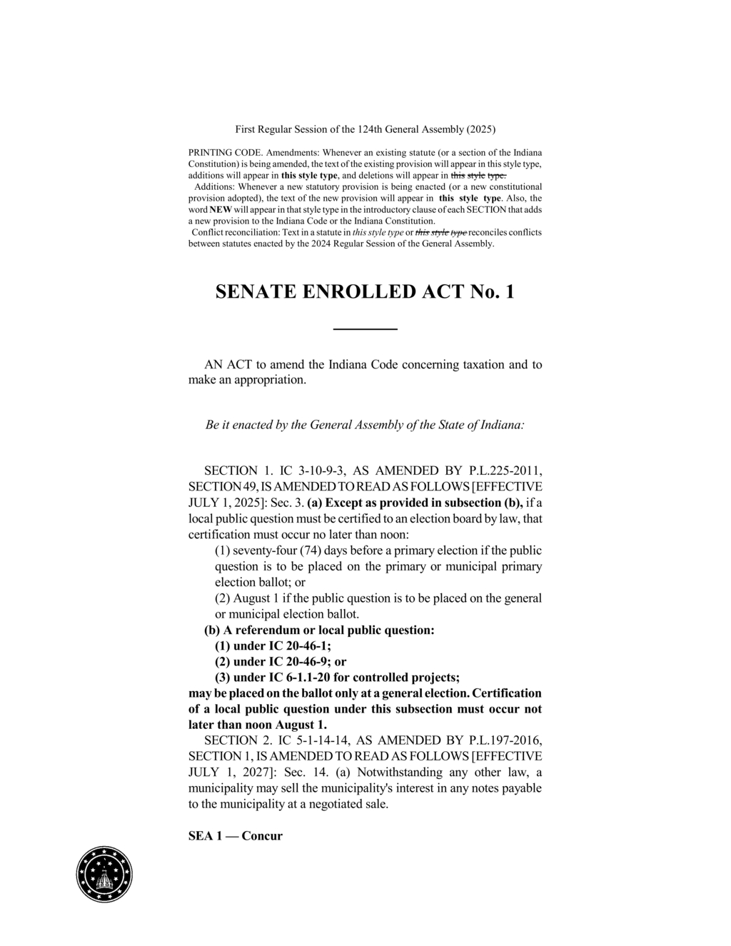 Indiana introduces new property tax credit schedule effective January 2025