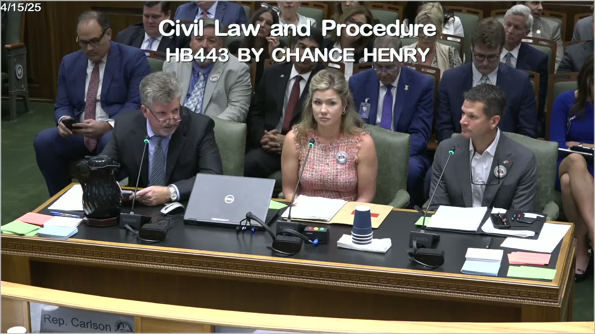 Jason Spencer addresses Louisiana lawmakers on rising insurance costs for contractors