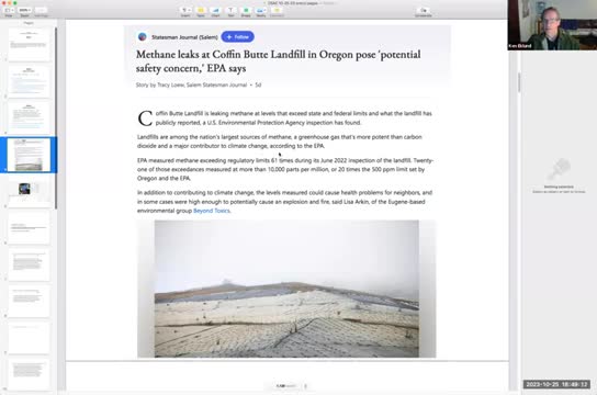 Benton County Committee seeks EPA report on Coffin Butte disposal site