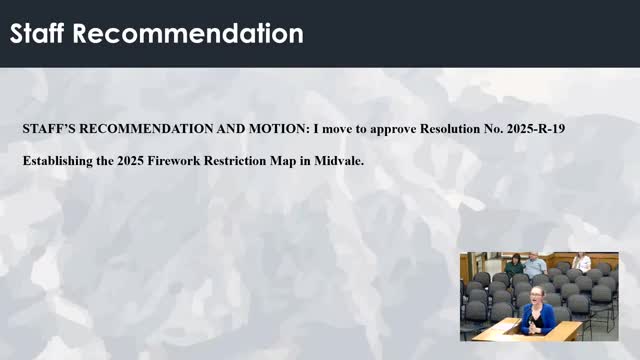 Midvale Council approves 2025 firework restriction map unanimously