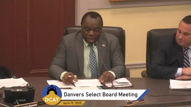 Danvers board honors David Mills for decades of community service