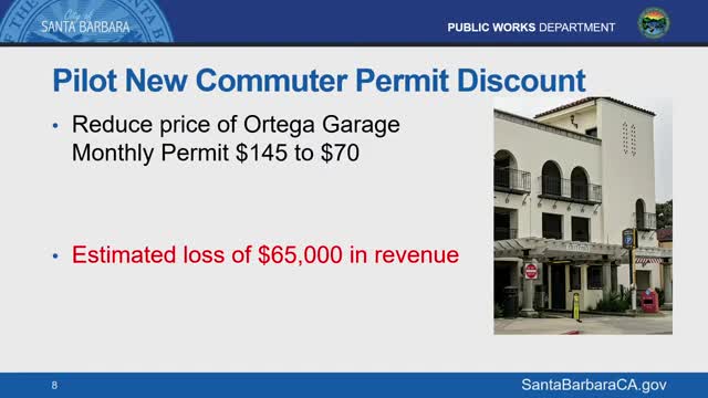 City Council to pilot $70 discounted commuter permit in Ortega garage