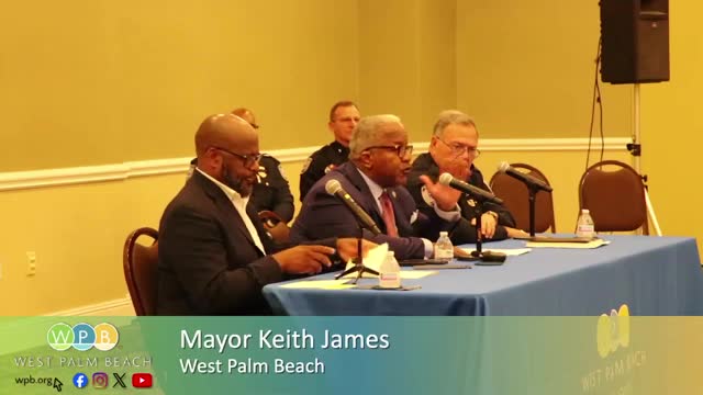 Police Chief Tony Araujo outlines safety strategies in West Palm Beach meeting