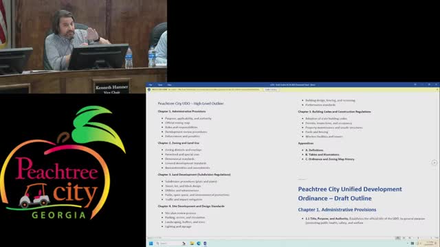 Peachtree City completes comprehensive outline for updated UDO framework