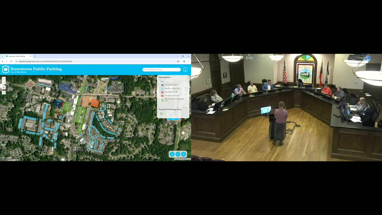 Woodstock City Council considers first hour free parking plan to boost downtown business
