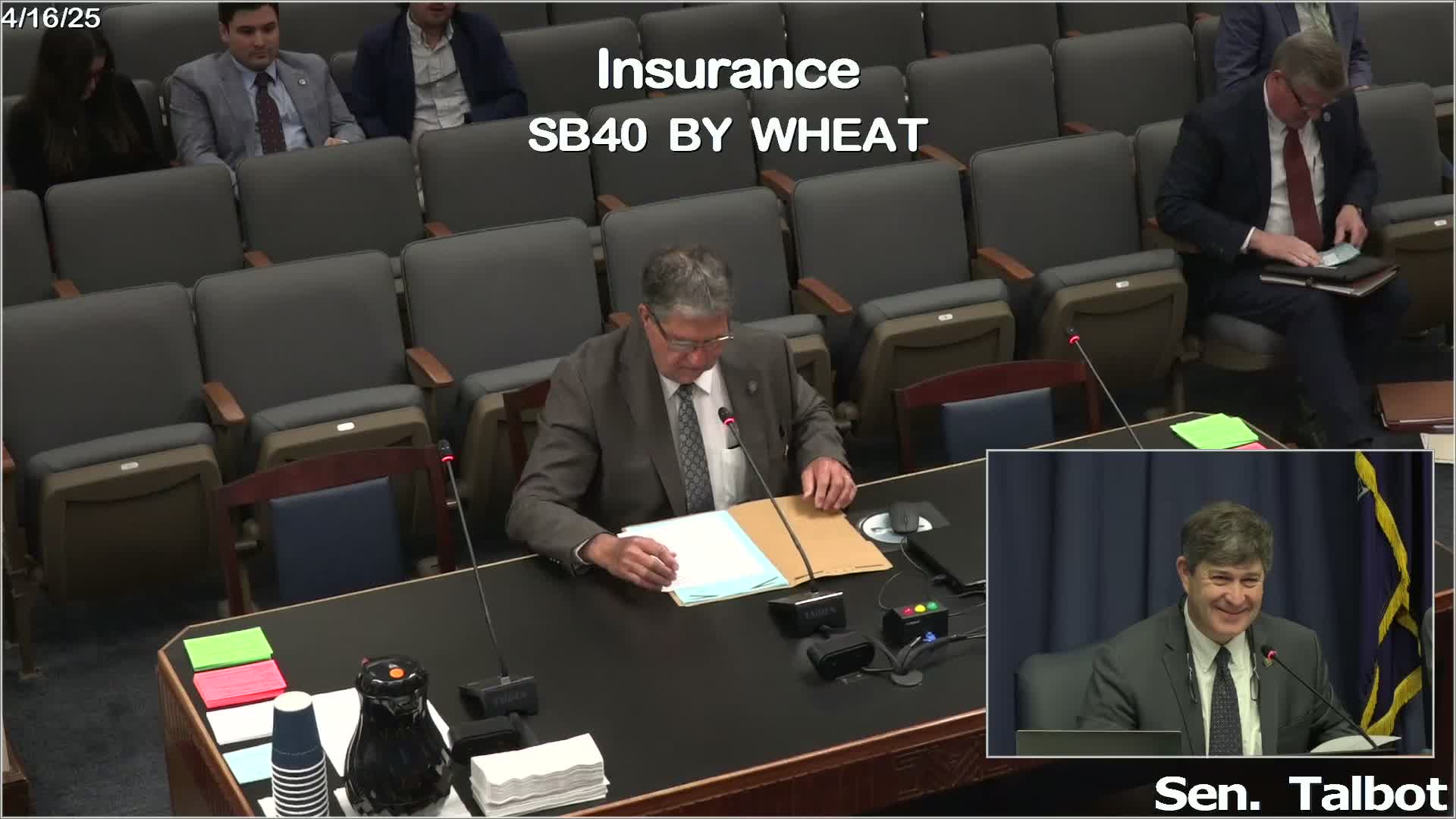 Insurance committee tackles controversial Senate Bill 40 early in session