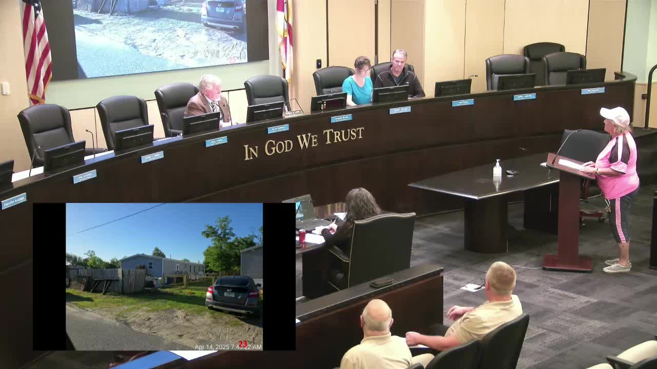 Bay County resident confronts code enforcement over hazardous conditions and permit issues