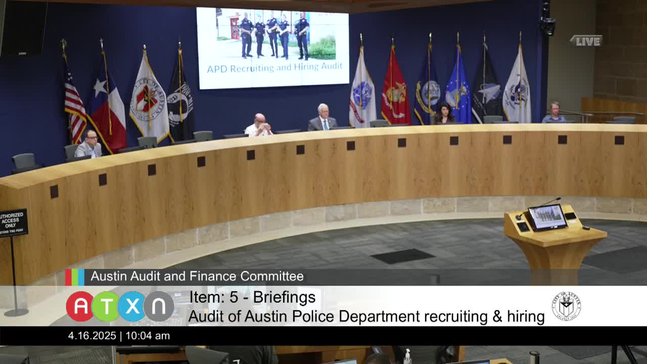 Audit finds APD lacks a measurable recruitment strategy and a coordinated pipeline; department outlines steps to respond