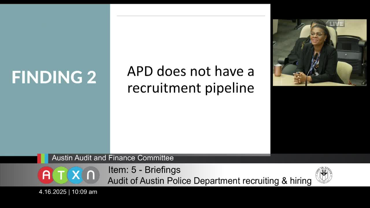Austin Police Department faces recruitment program gaps in recent audit findings