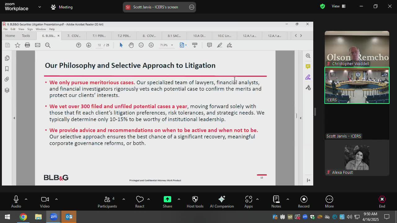 Investment staff reports market volatility, $10 million treasurer cash balance and private‑fund wind‑down issues