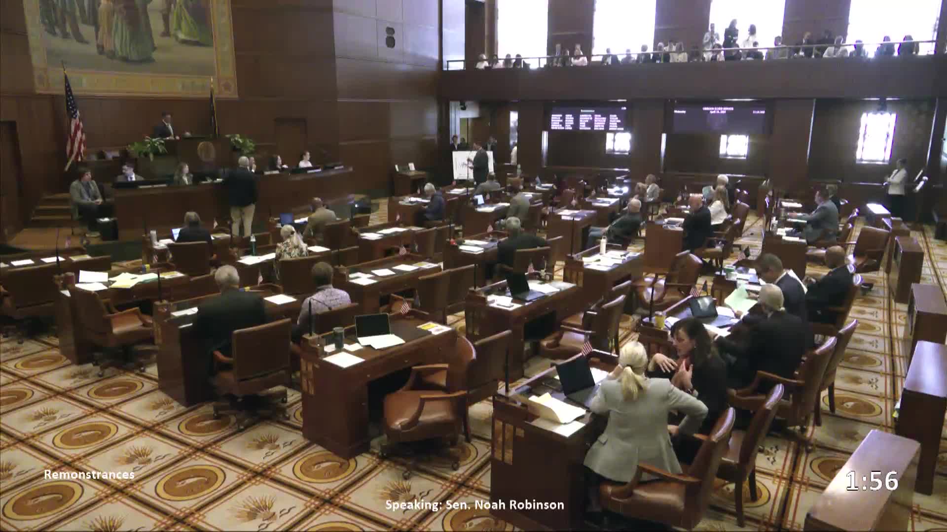 Senator Meek addresses carbon dioxide's impact on climate trends in recent legislative session