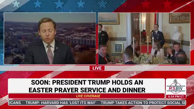 President Trump hosts Easter dinner with faith leaders at the White House