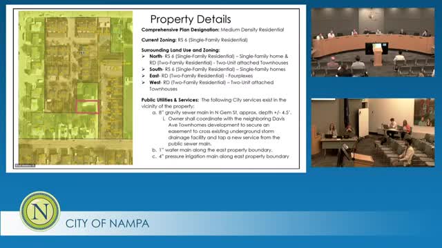Nampa Council reviews duplex proposal at 0 Smith Avenue amid access and fire concerns