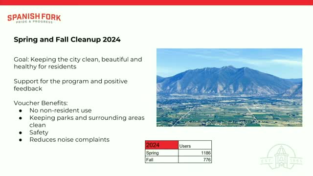 Spanish Fork City Council implements extended voucher program for community cleanup