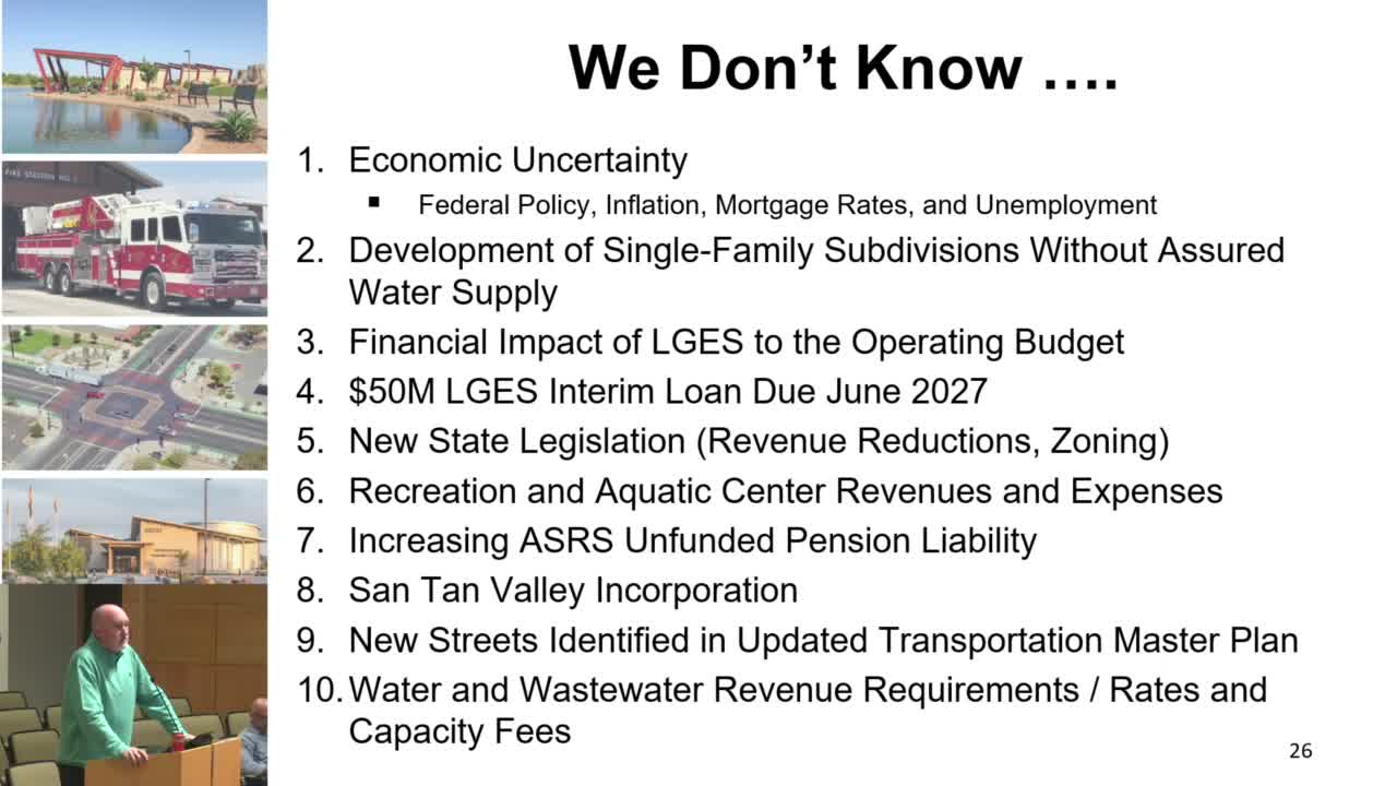 Council discusses San Tan Valley incorporation and budget impacts on city planning