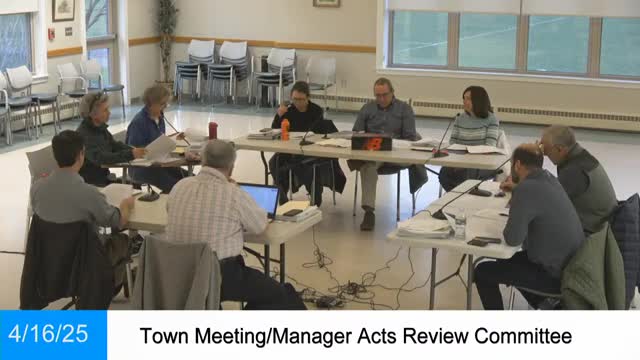 Committee proposes substantive changes to Town Meeting Act for improved engagement