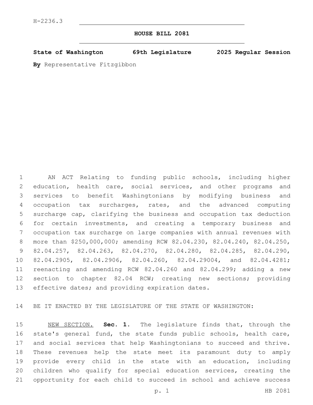 Washington State imposes tax rates for international freight and stevedoring businesses