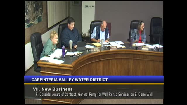 Carpinteria Valley Water District reviews outdated investment policy for modernization