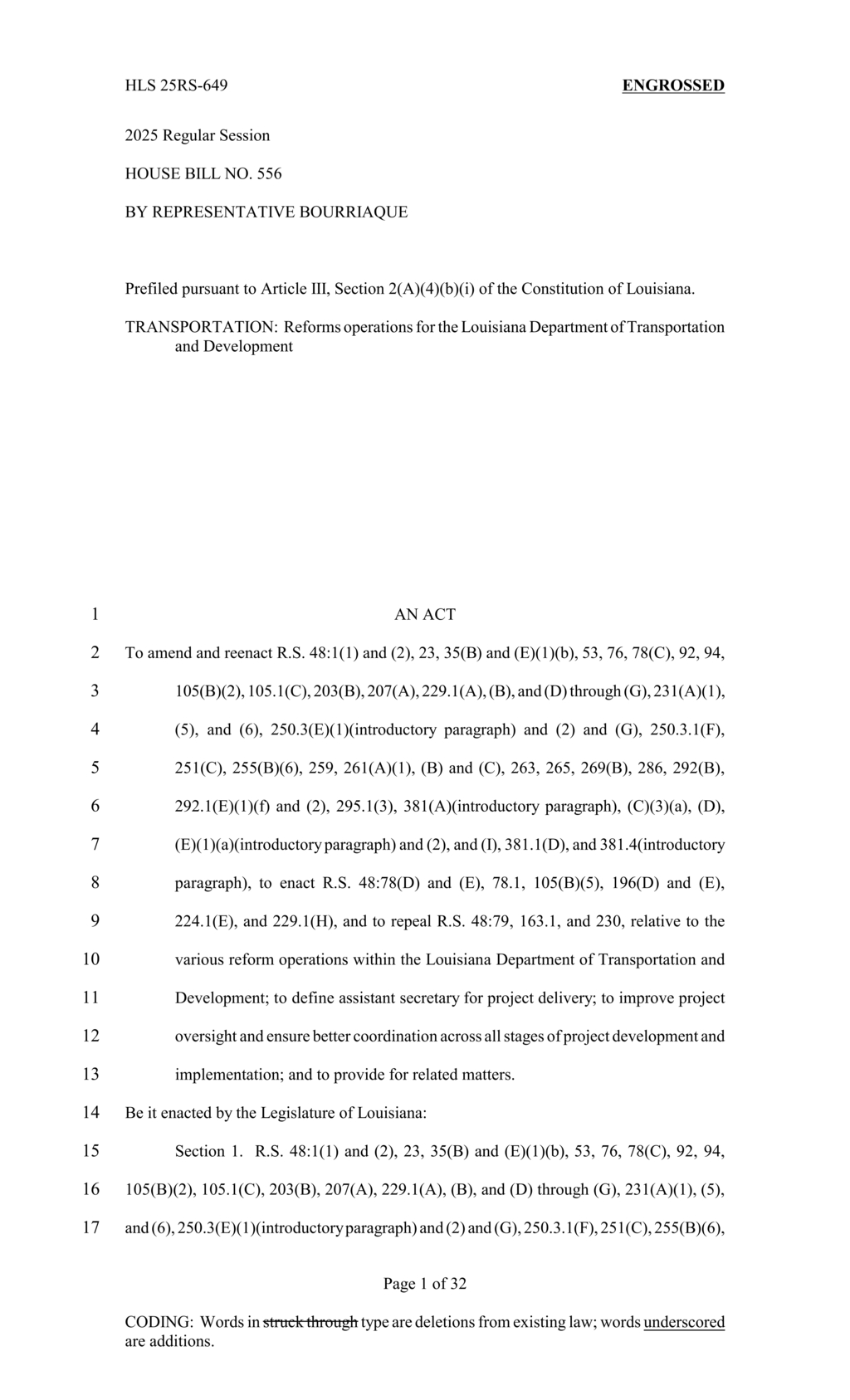 Louisiana House committee approves changes to transportation project evaluation laws