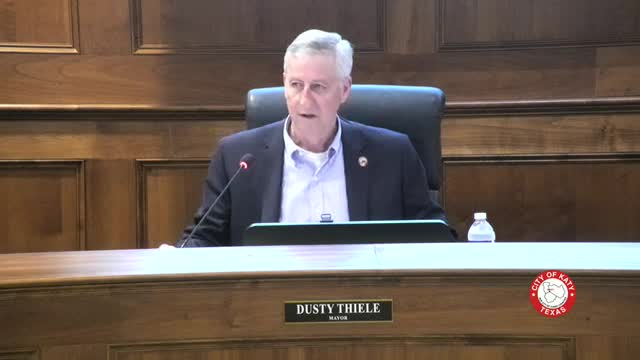Mayor Thiele opens Katy City Council meeting with special presentations