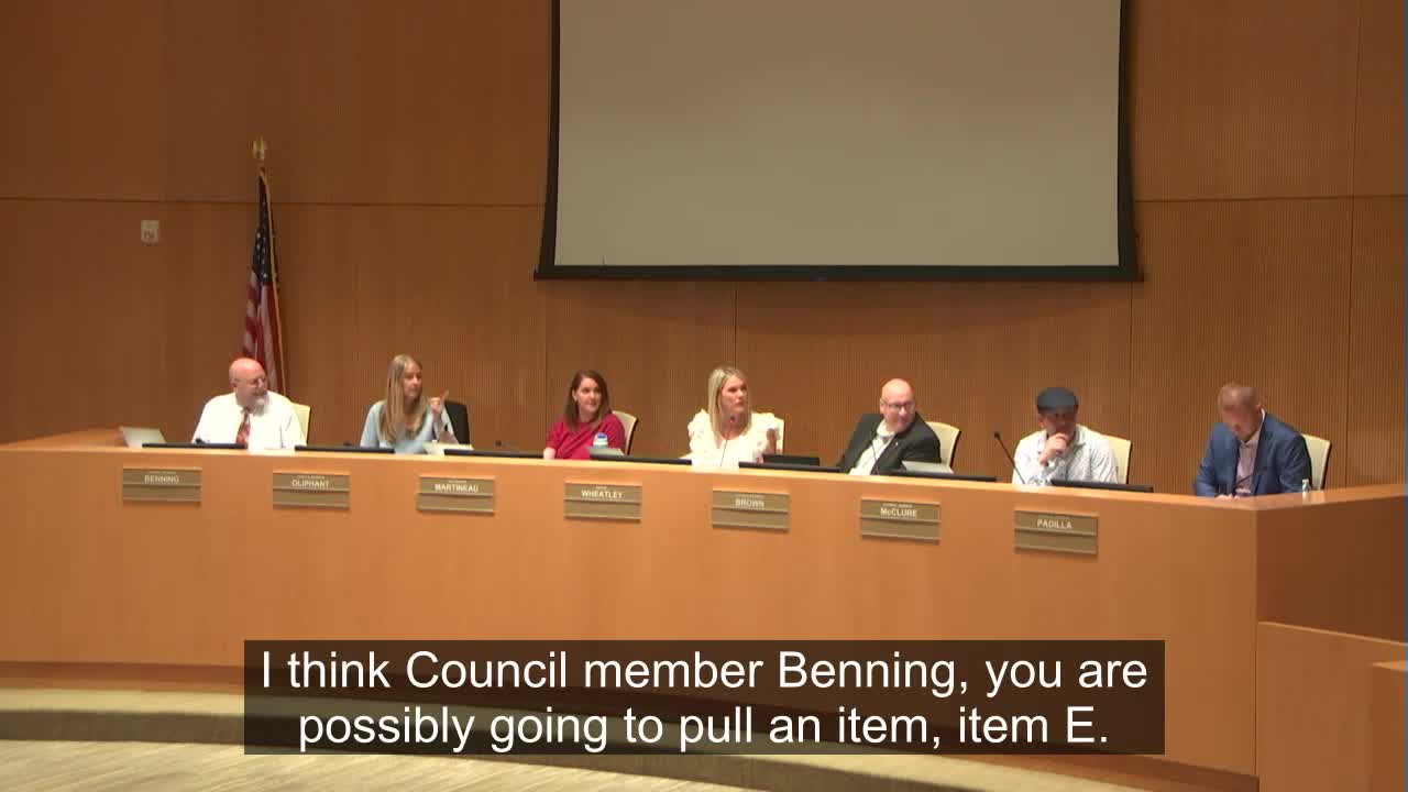 Queen Creek council approves consent agenda; item E pulled and later approved with one abstention