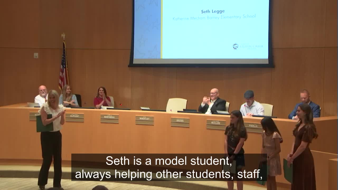 Mayor Wheatley honors exceptional students Seth and Kirk for leadership and resilience